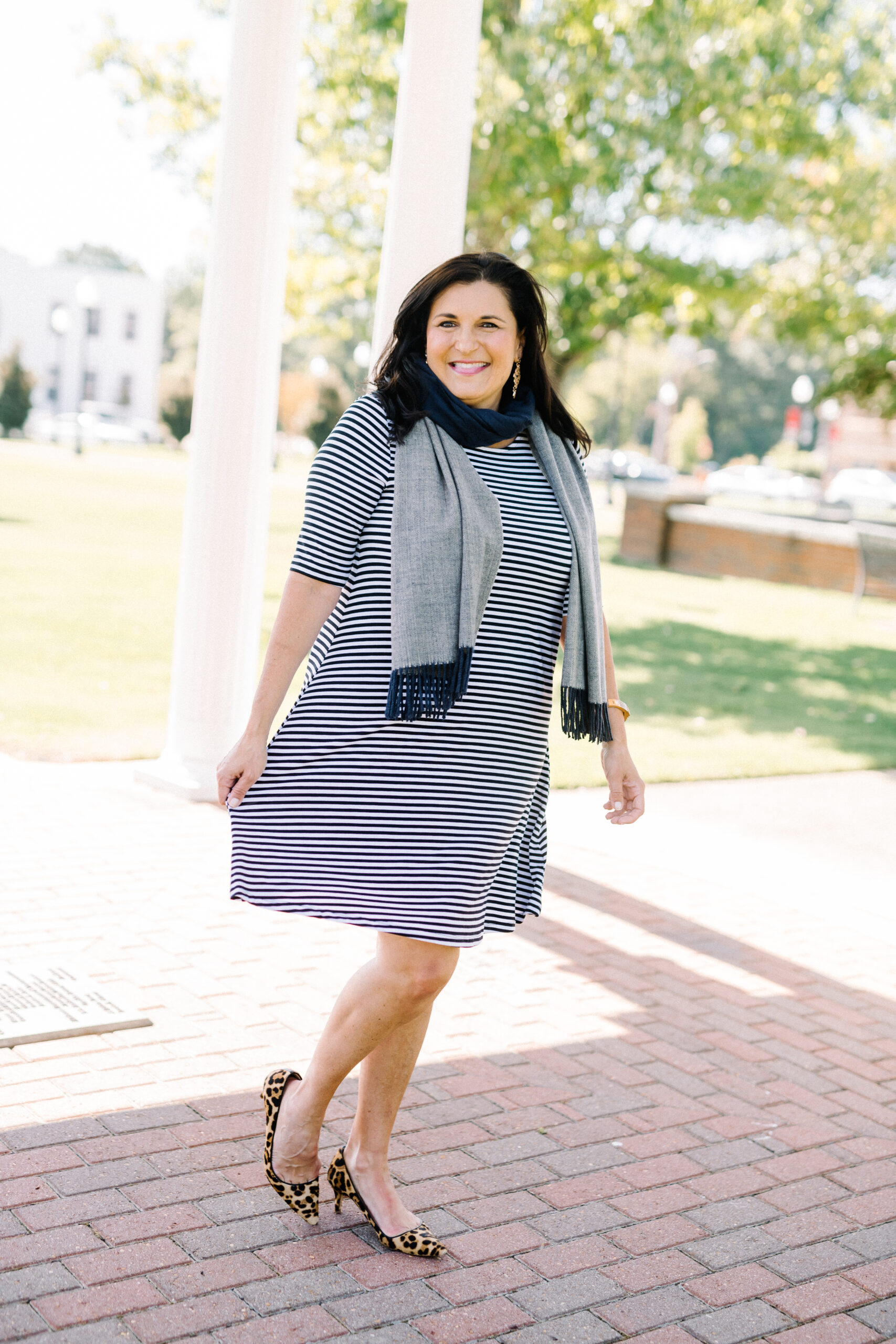 Three Ways to Style this Striped Tee Dress - The Stylin educator